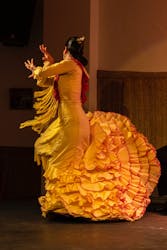 Espectáculo flamenco en un tablao tradicional de Madrid